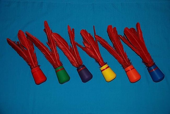 Foam Head Shuttlecocks - Set of 6 colors, 12" L