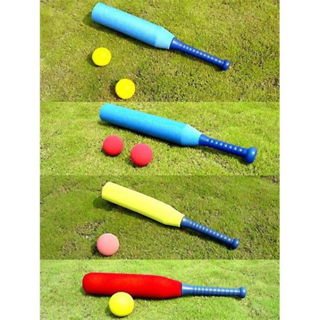 PE Foam Small Baseball Set, 24" L x 3" Ø Bat, 2x89mmFoam Balls