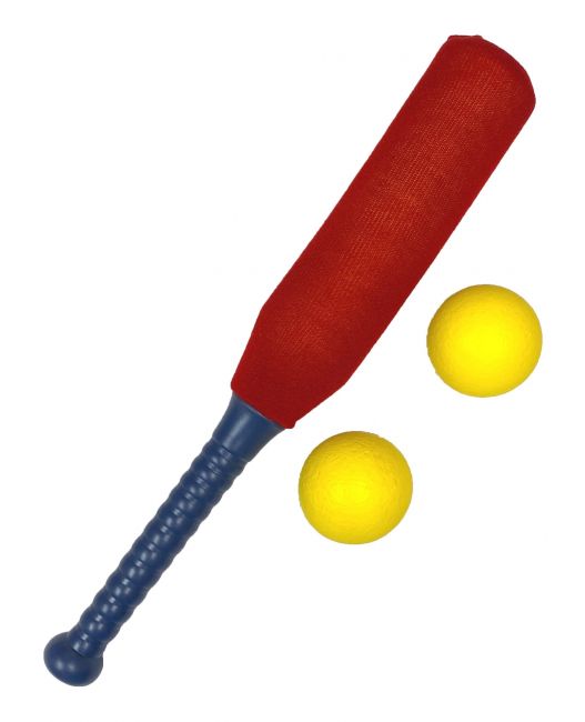 Sock Covered Foam Baseball Set, 26" L x 4" Ø Bat, 2 x 4" Foam Balls