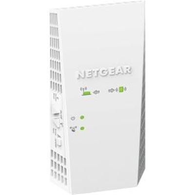 Netgear AC1900 Mesh WiFi Range Extender Essential Edition - White (EX6400): Universal Ethernet Port, WPA2 Security