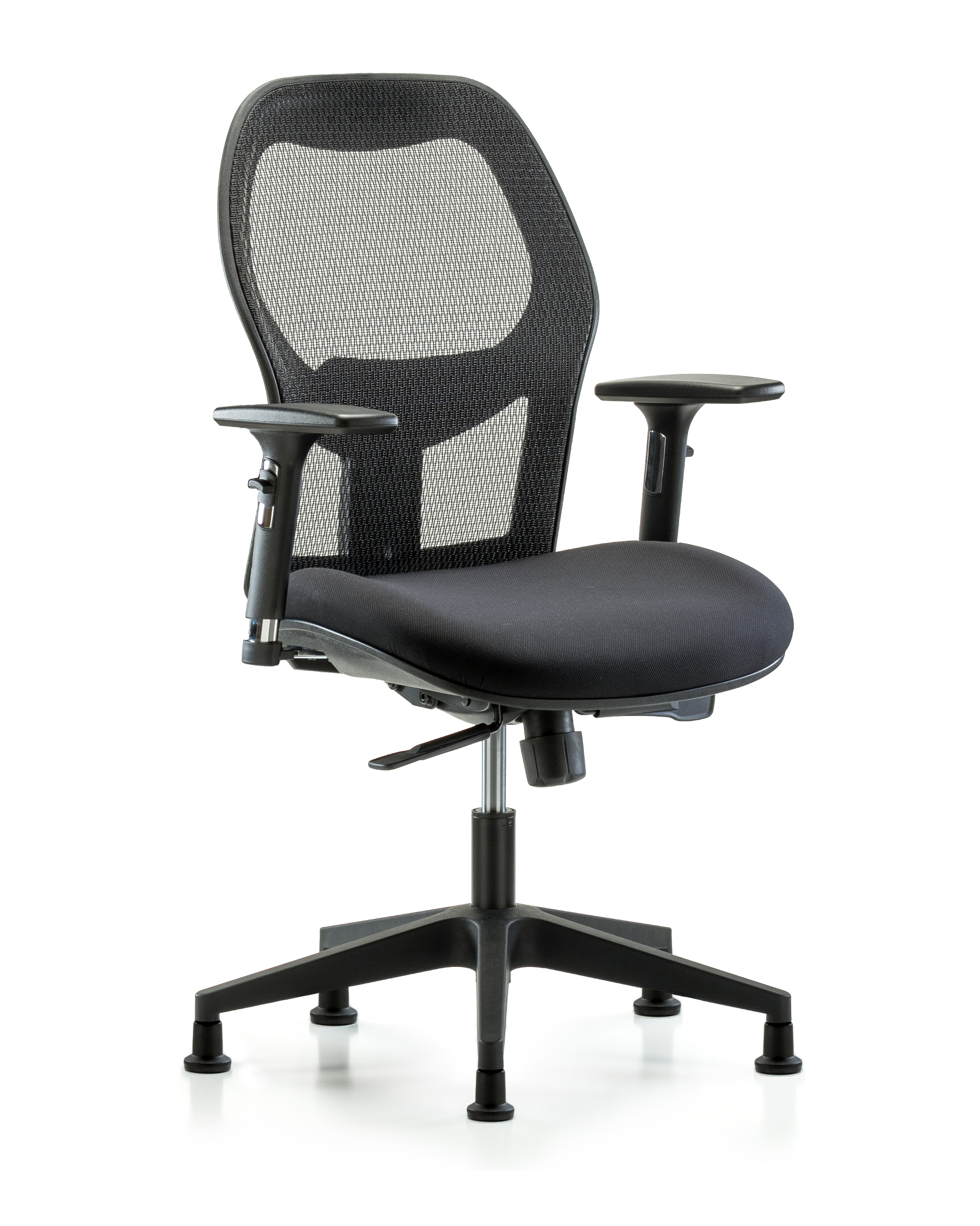 Executive Windrowe Mesh Back Chair with 3D Adjustable Arms & Stationary Glides