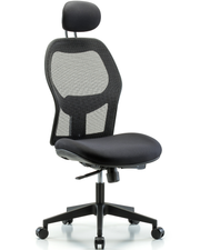 Executive Windrowe Mesh Back Chair with Head Rest & Casters
