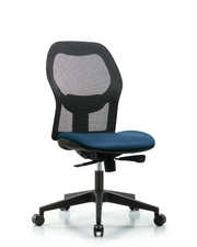 Executive Windova Mesh Back Chair with Marine Blue Supernova Seat and Casters