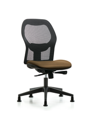 Executive Windova Mesh Back Chair with Taupe Supernova Seat and Stationary Glides