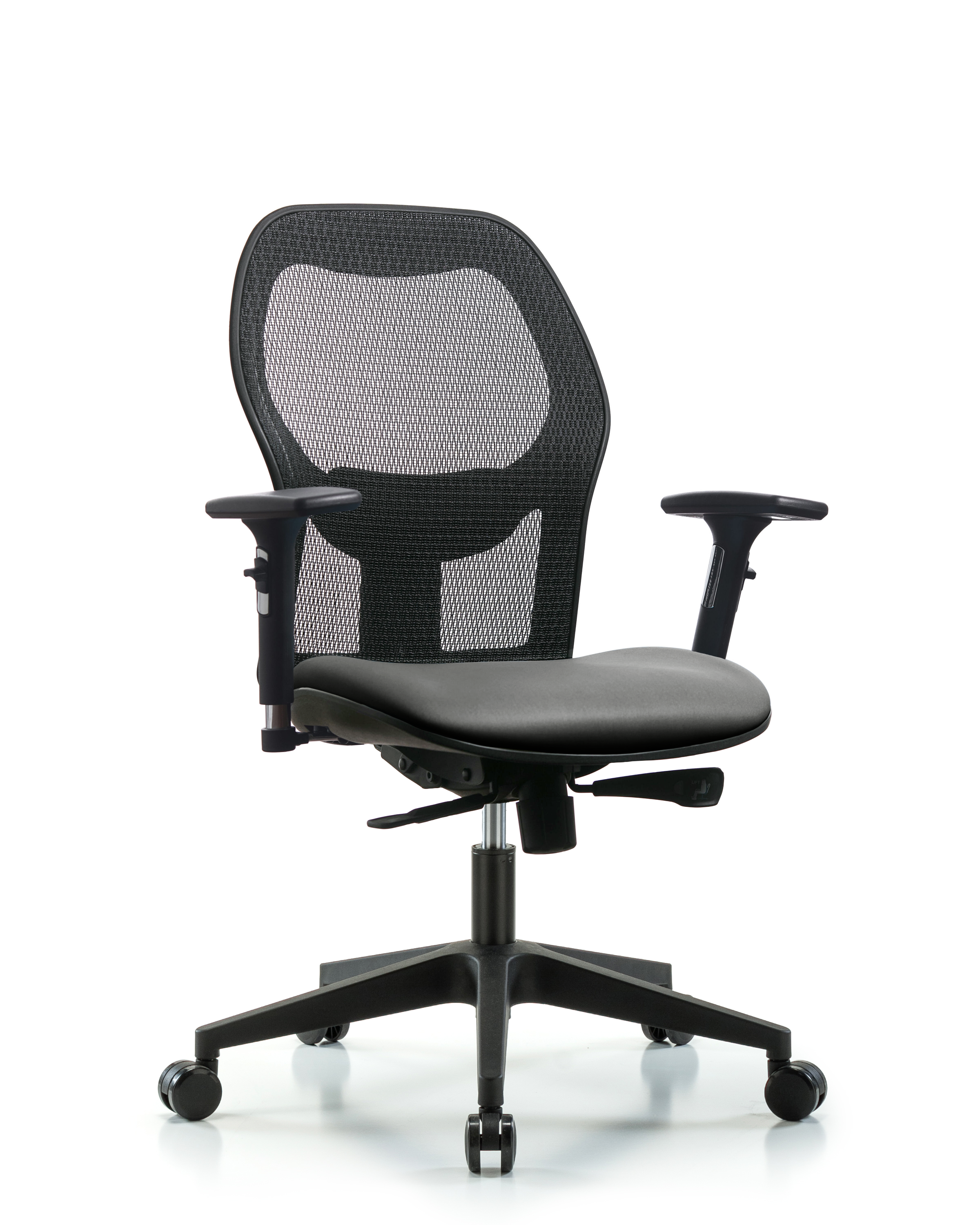Executive Windova Mesh Back Chair with 3D Adjustable Arms, Sterling Supernova Seat, & Casters