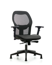 Executive Windova Mesh Back Chair with 3D Adjustable Arms, Carbon Supernova Seat, & Stationary Glides
