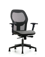 Executive Windova Mesh Back Chair with 3D Adjustable Arms, Sterling Supernova Seat, & Stationary Glides