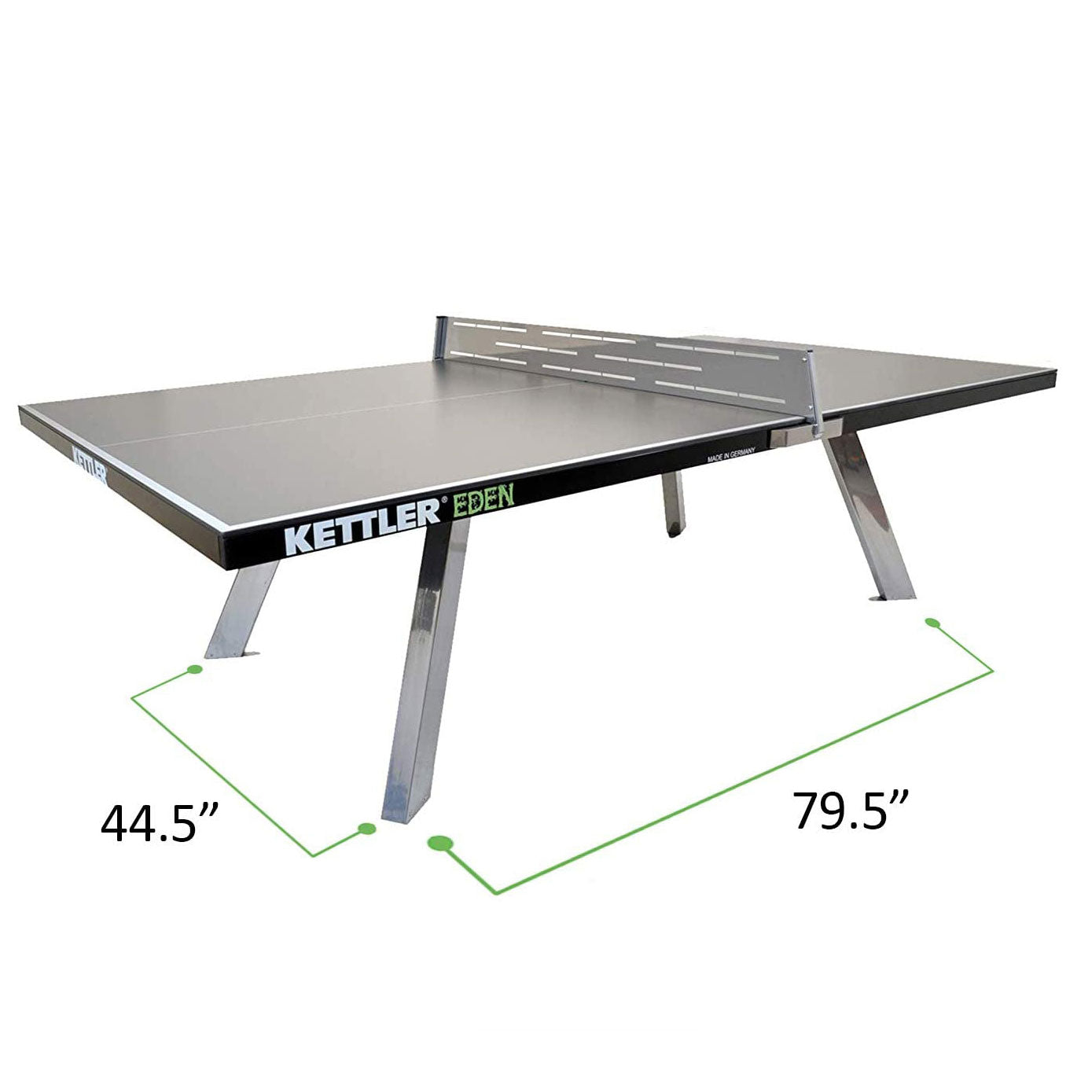Kettler® Eden Outdoor Stationary Table Tennis Table - Grey