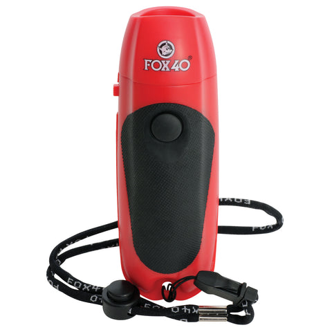 Electronic Whistle W/ Lanyard (3-Tone) - RED