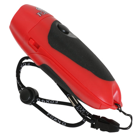 Electronic Whistle W/ Lanyard (3-Tone) - BLACK