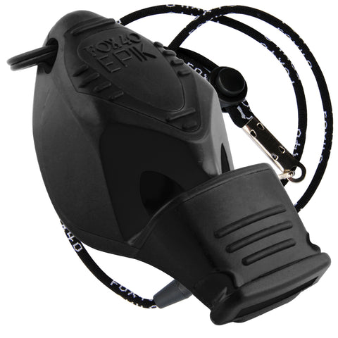 Epik CMG Safety W/ Breakaway Lanyard Whistle - BLACK