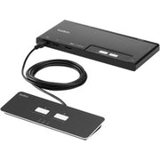 Belkin - F1DN102MOD-PP-4 2-Port KVM Switch - Single Head - DP Modular Secure - PP4.0 W/ Remote - 2 Computers - 1 Local Us - Black