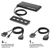 Belkin F1DN104MOD-DD-4 KVM Switch Black