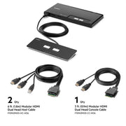 Belkin F1DN202MOD-HH-4 KVM Switch Black