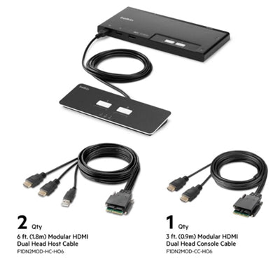 Belkin F1DN202MOD-HH-4 KVM Switch Black