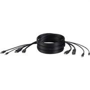 Secure Kvm Cable - Hdmi,Displayport,USB,3.5 Mm Audio Left Connector - Male Left(1/Ea)