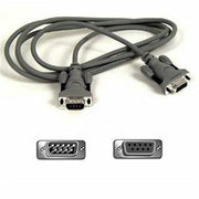 Belkin PRO Series - Serial Extension Cable - DB-9 (M) to DB-9 (F) - 6 Ft - Molded, Thumbscrews
