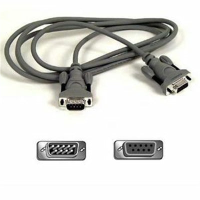 Belkin PRO Series - Serial Extension Cable - DB-9 (M) to DB-9 (F) - 6 Ft - Molded, Thumbscrews