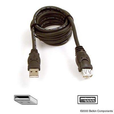 Belkin 6ft USB a/a 2.0 Extension Cable, M/F, 480Mps - USB Extension Cable - USB to USB - 6 Ft