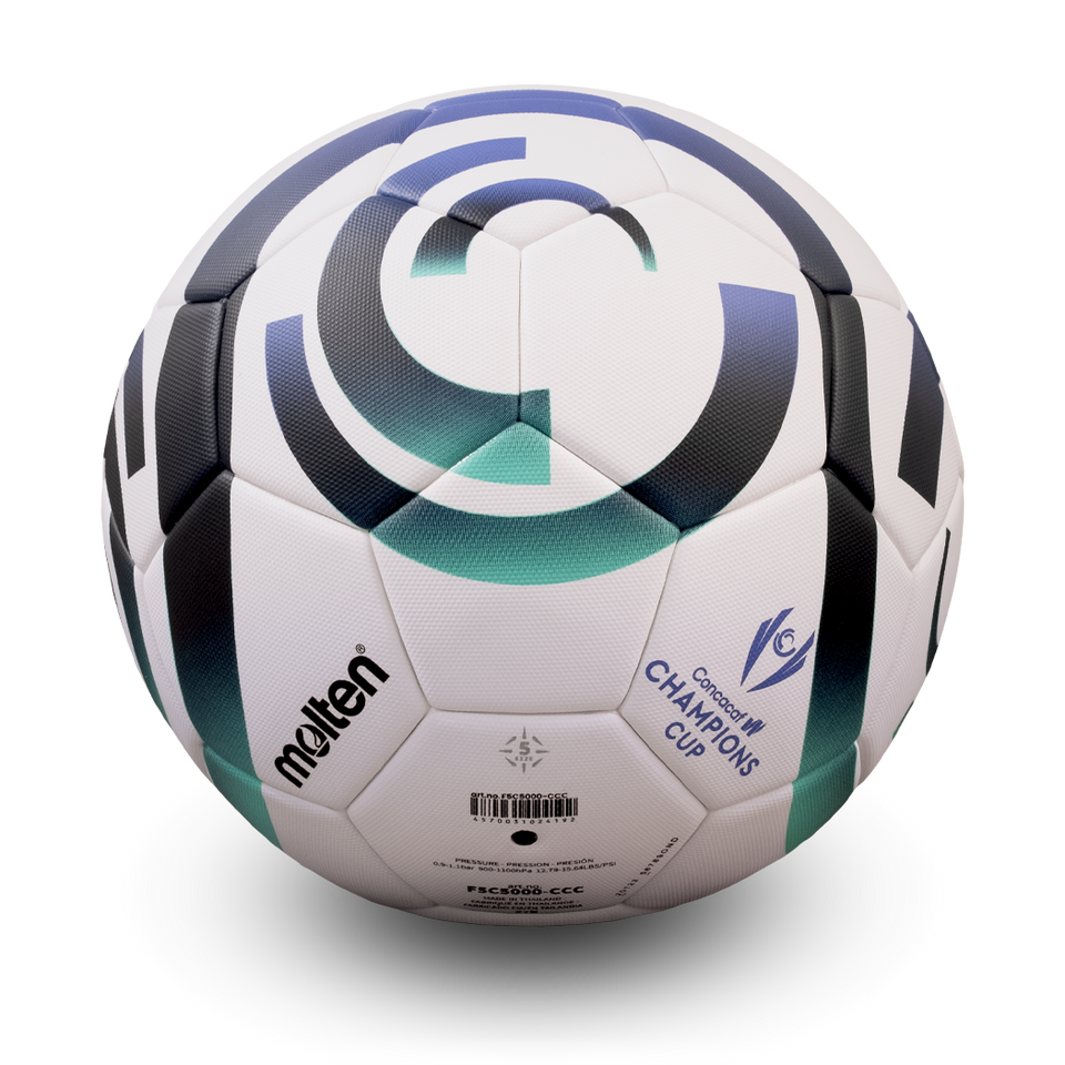 Elite Competition Soccer Official Match Ball of Concacaf Champions Cup, Patented ACENTEC™ Technology, 4-Ply, Textured Cover, High Density Latex Bladder, FIFA Approved, White/Multicolor, Size 5