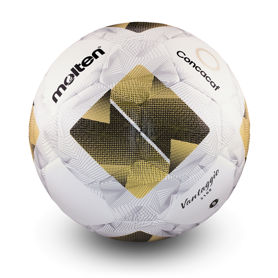 Concacaf Replica, Hybrid Hand Stitched With Sealed Seam, White/Gold, Size 5