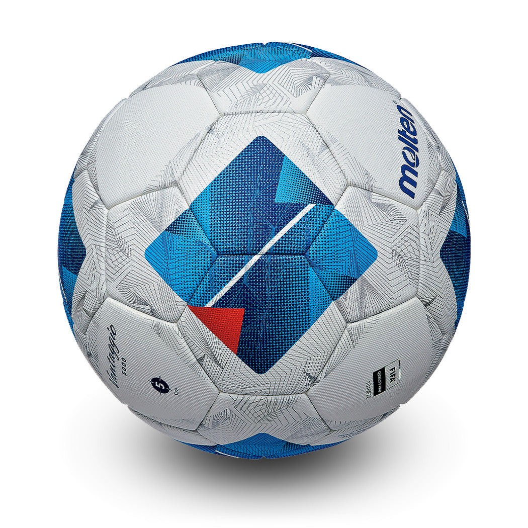Elite Competition Soccer Patented ACENTEC™ Technology, 4-Ply, Textured Cover, High Density Latex Bladder, Fifa Approved, White/Blue, Size 5