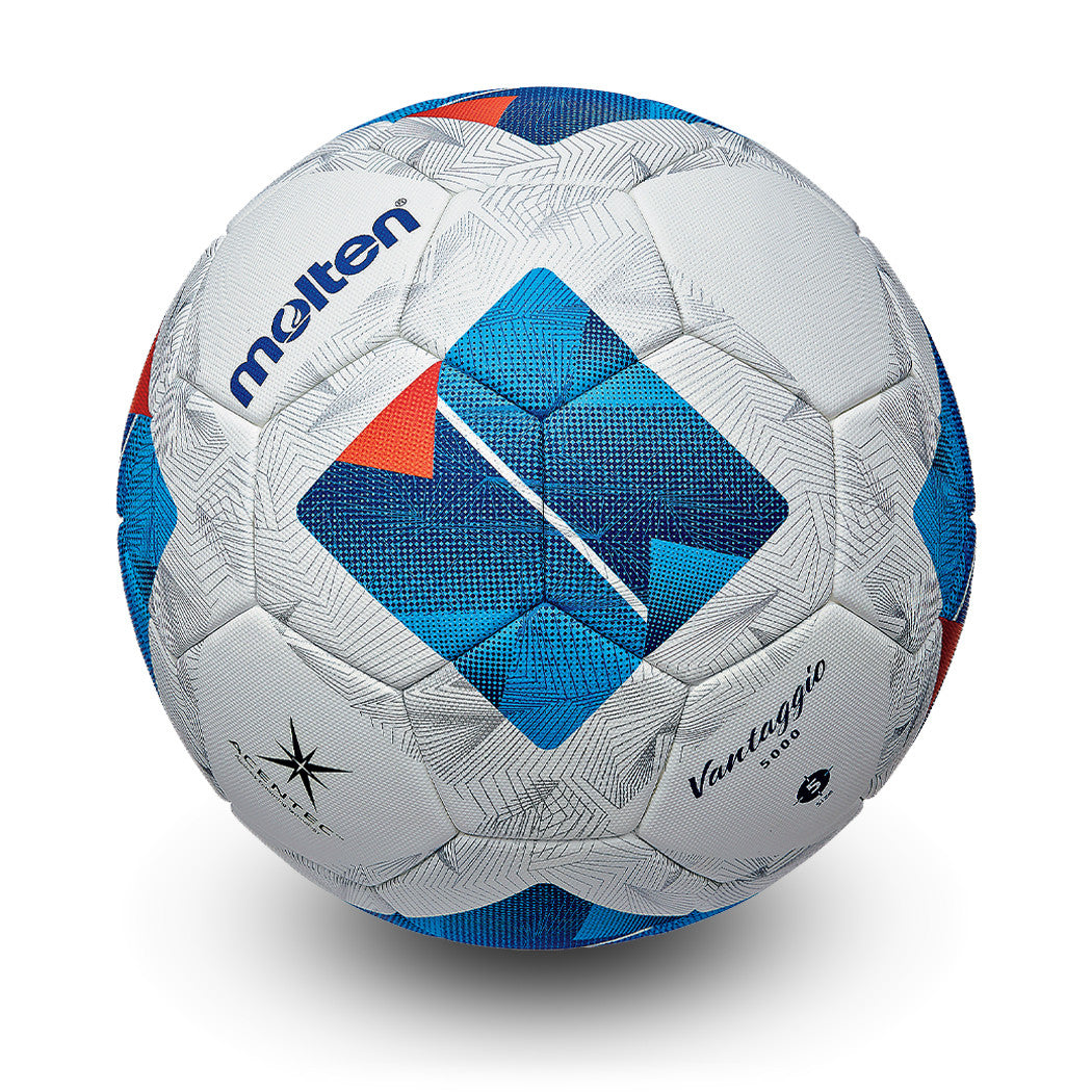 Elite Competition Soccer Patented ACENTEC™ Technology, 4-Ply, Textured Cover, High Density Latex Bladder, Fifa Approved, White/Blue, Size 5