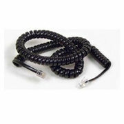 Coiled Telephone Handset Cord - Rj-11 M - Rj-11 M - 12 Ft - Black