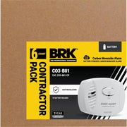 First Alert CO400 Battery Operated 9V Electrochemical Carbon Monoxide Alarm (6-Pack)