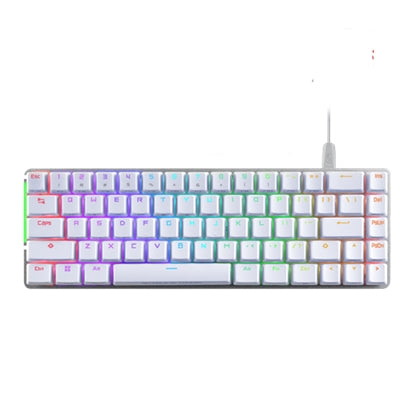 ASUS ROG Falchion Ace Compact White Gaming Keyboard, NXRD Mechanical Switches, per-Key RGB LEDs, USB 2.0 (TypeC to TypeA), Programmable Keys, White