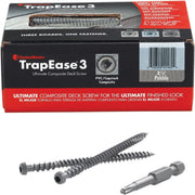 FastenMaster TrapEase #10 x 2-1/2 In. Gray Ultimate Composite Deck Screw (75-Count Box)