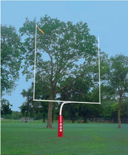 5-9/16" Gooseneck Football Goalposts, Goalpost Setback: 72", Goalpost Width: High School, Goalpost Color: White, Weight: 1075 lbs