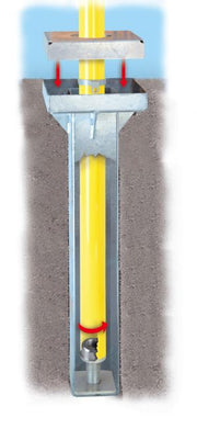 5-9/16"  Deluxe Adjustable Football Goal Post Ground Sleeves