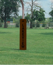 Competition 5" Thick Football Goal Post Pads, Brown
