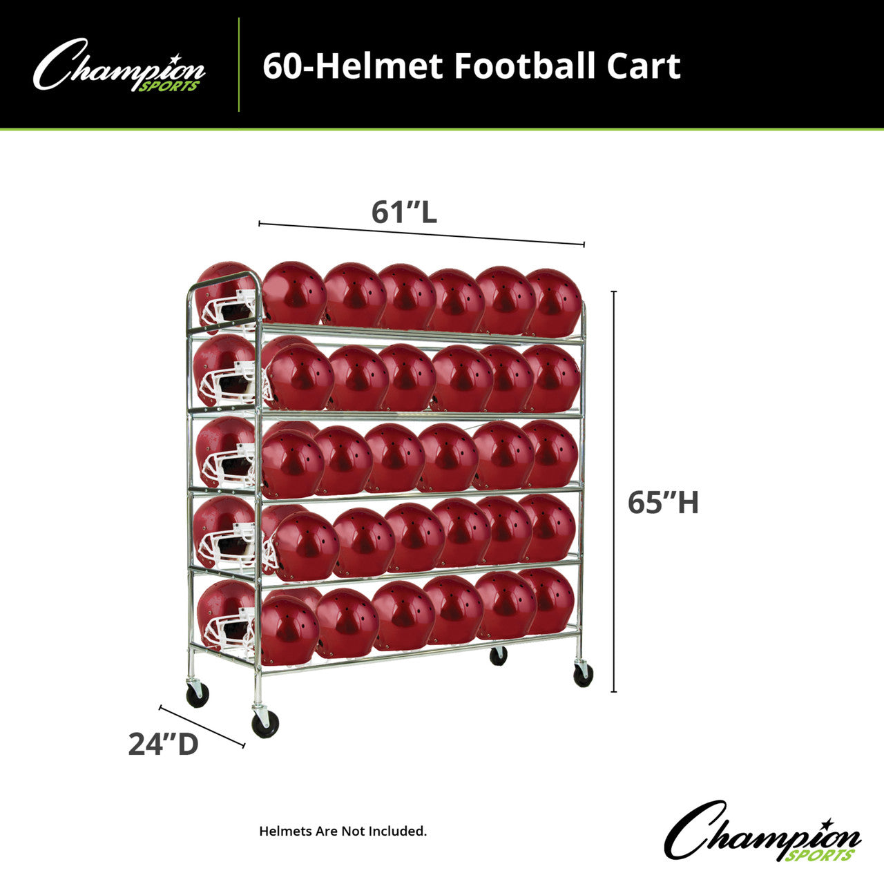 60 Helmet Football Cart