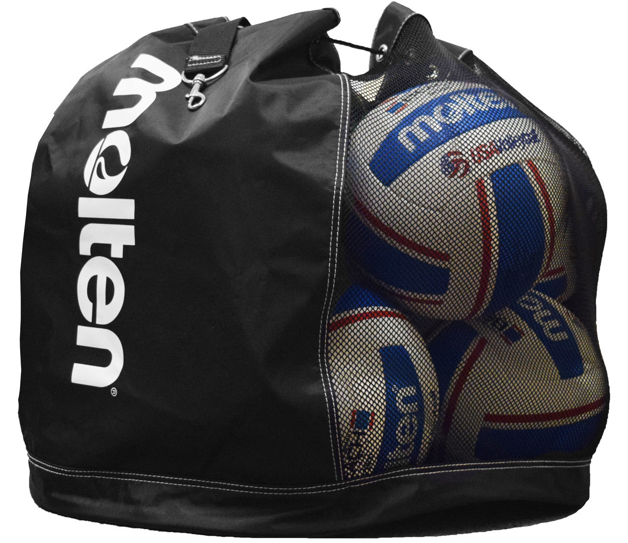 Bags Sports Equipment Nylon/Mesh Ball Bag, Black, Holds Up to 12 Soccer or Volleyballs