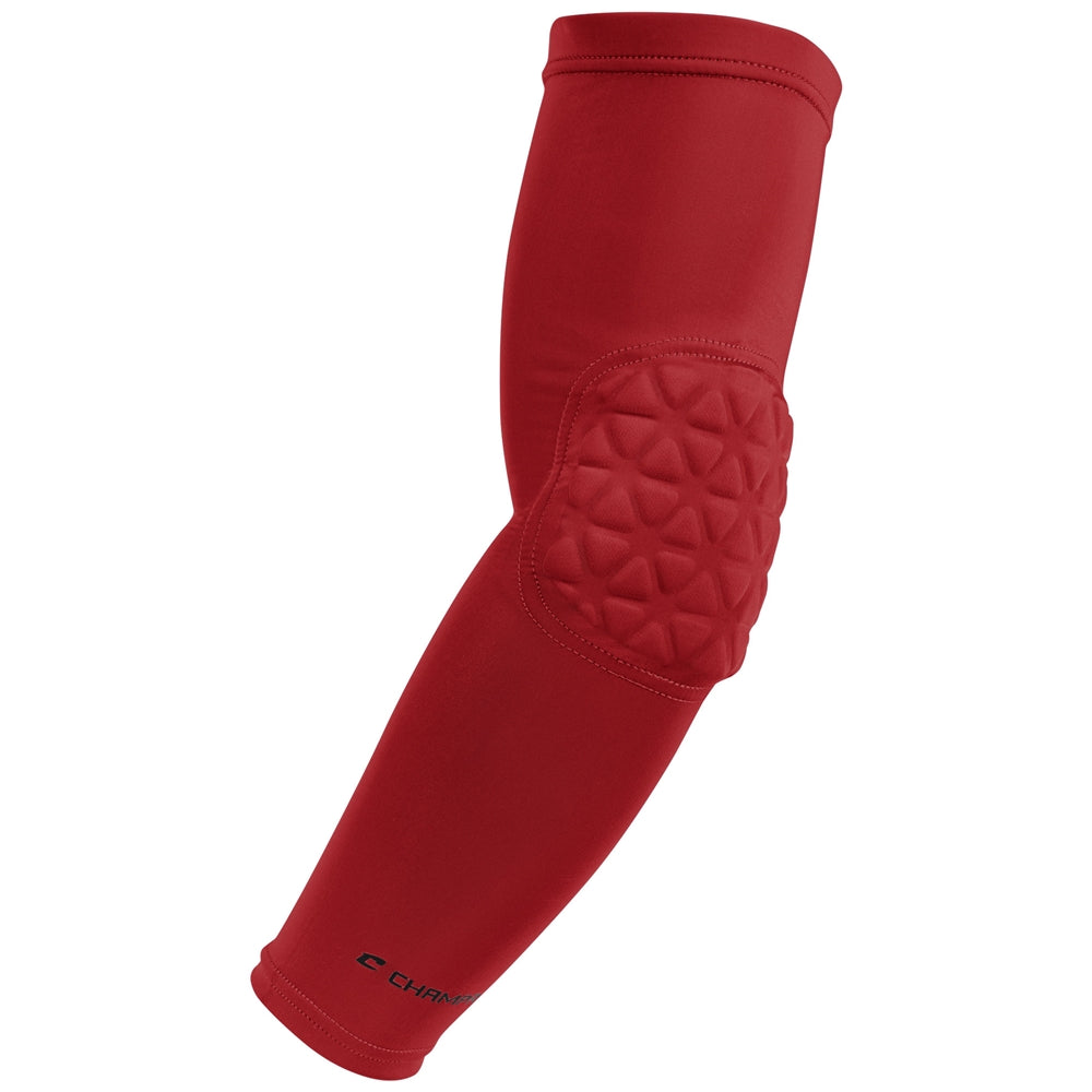 Arm Sleeve with Elbow Padding - Scarlet, Youth