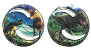 Dino Saucer Flying Disc, 2 Pack (Trex & Asst)