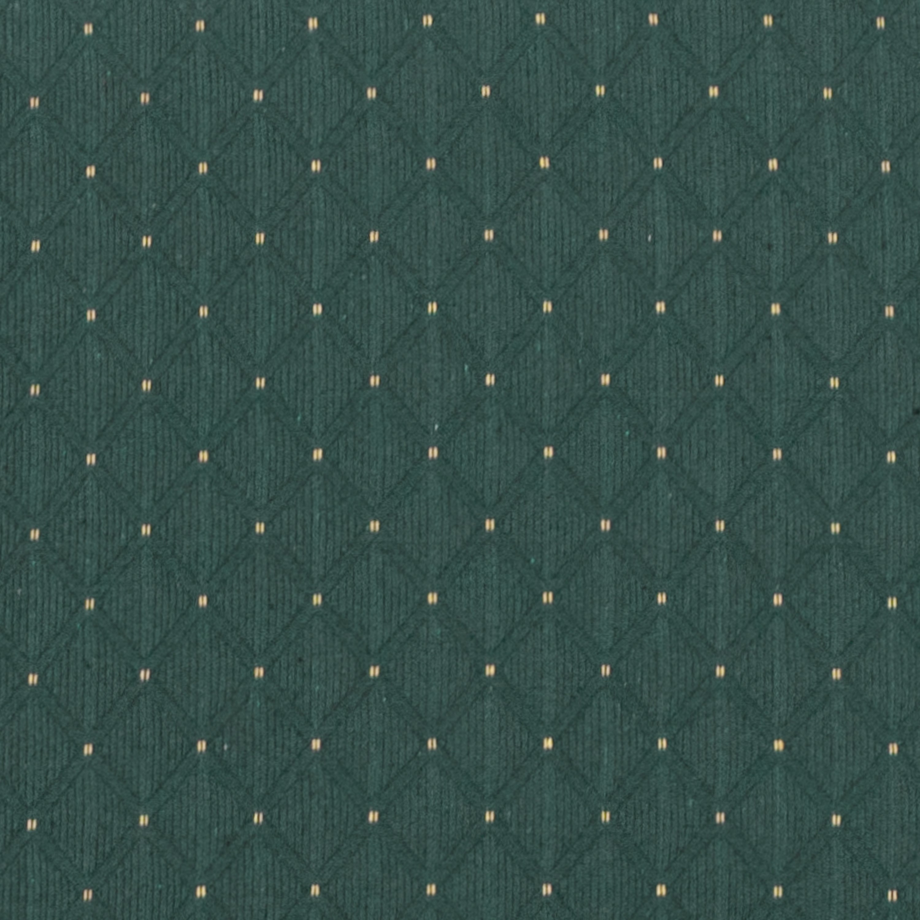 HERCULES Series 21''W Church Chair in Hunter Green Dot Patterned Fabric with Book Rack - Gold Vein Frame