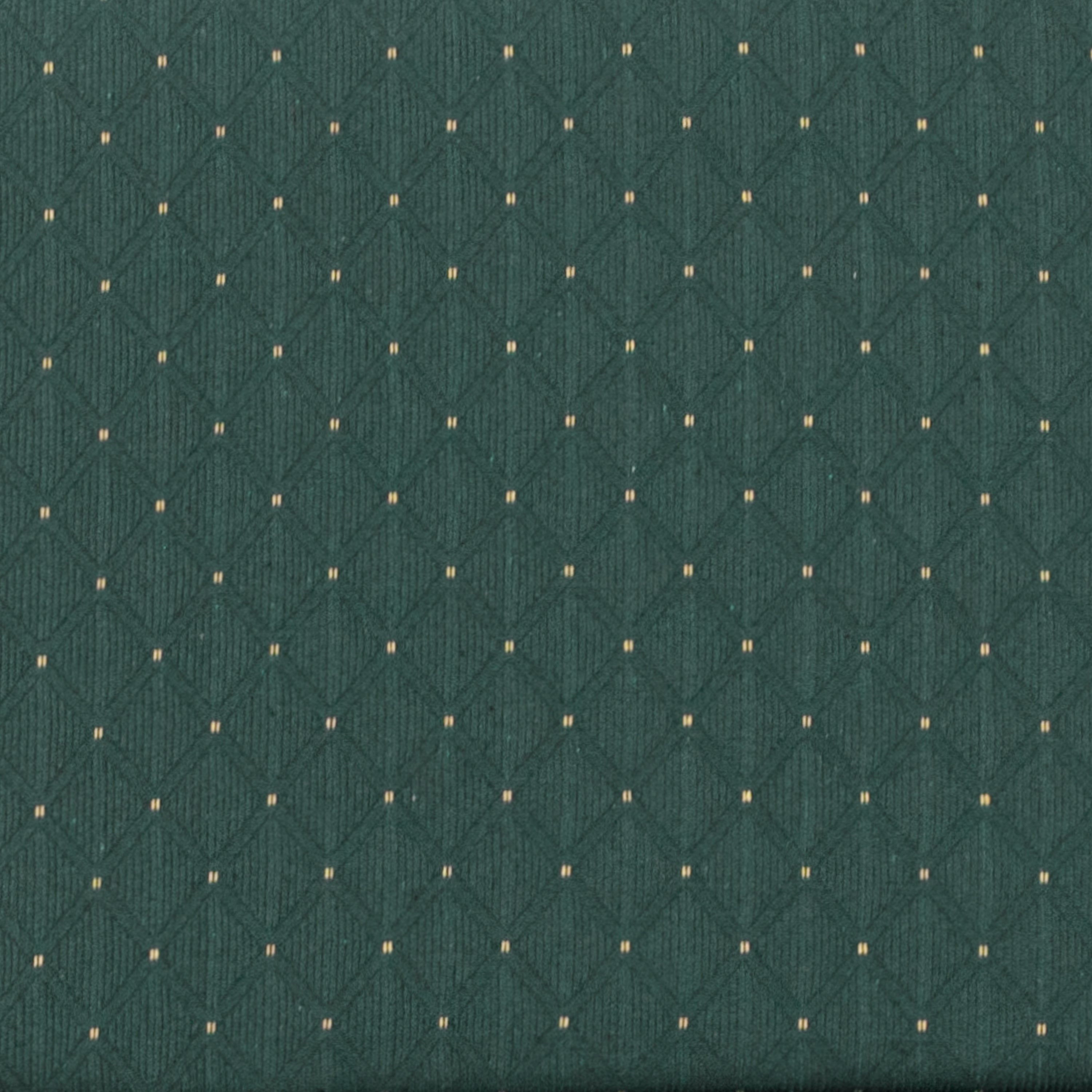HERCULES Series 21''W Stacking Church Chair in Hunter Green Dot Patterned Fabric - Gold Vein Frame