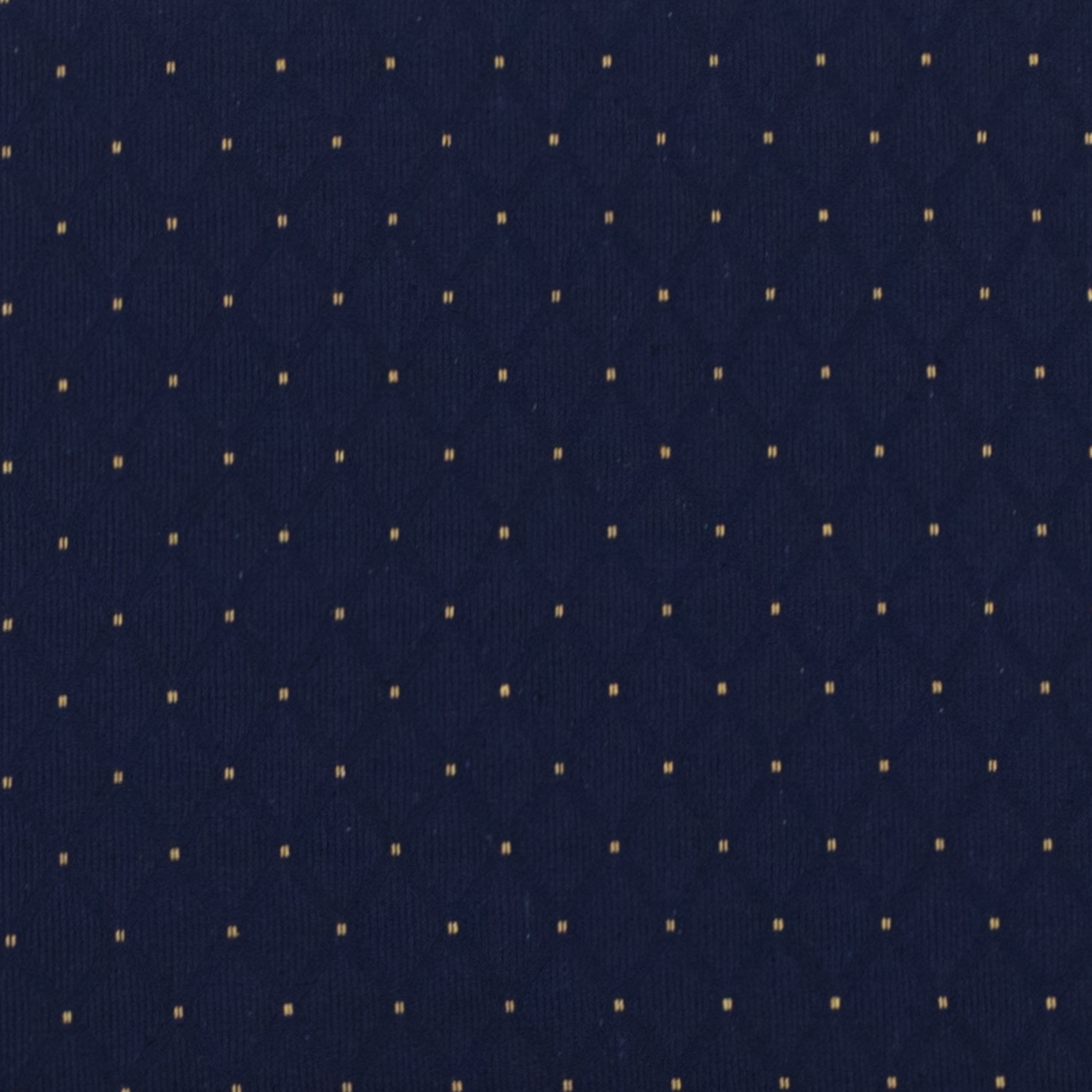 HERCULES Series 21''W Stacking Church Chair in Navy Blue Dot Patterned Fabric - Gold Vein Frame
