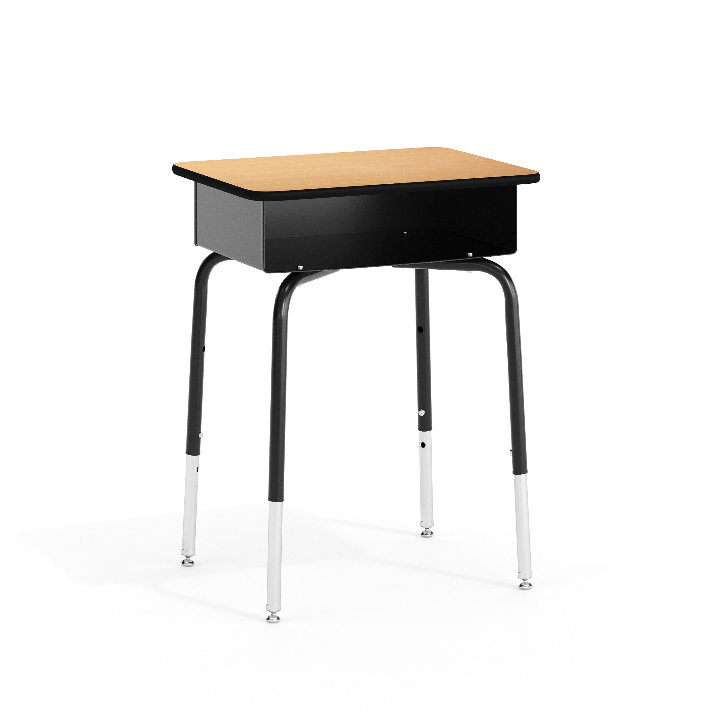 Billie Student Desk with Open Front Metal Book Box - Natural