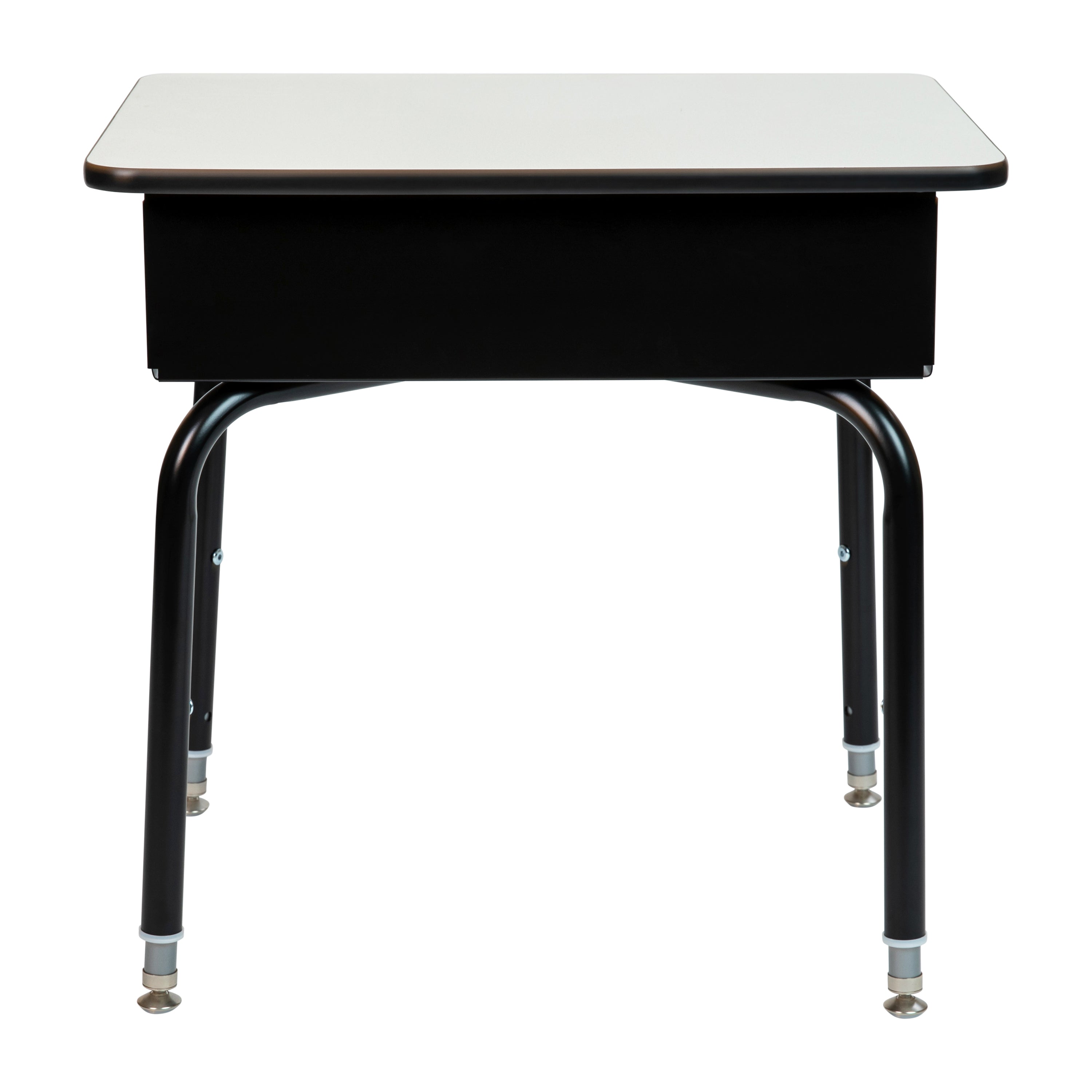 Billie Student Desk with Open Front Metal Book Box - Gray