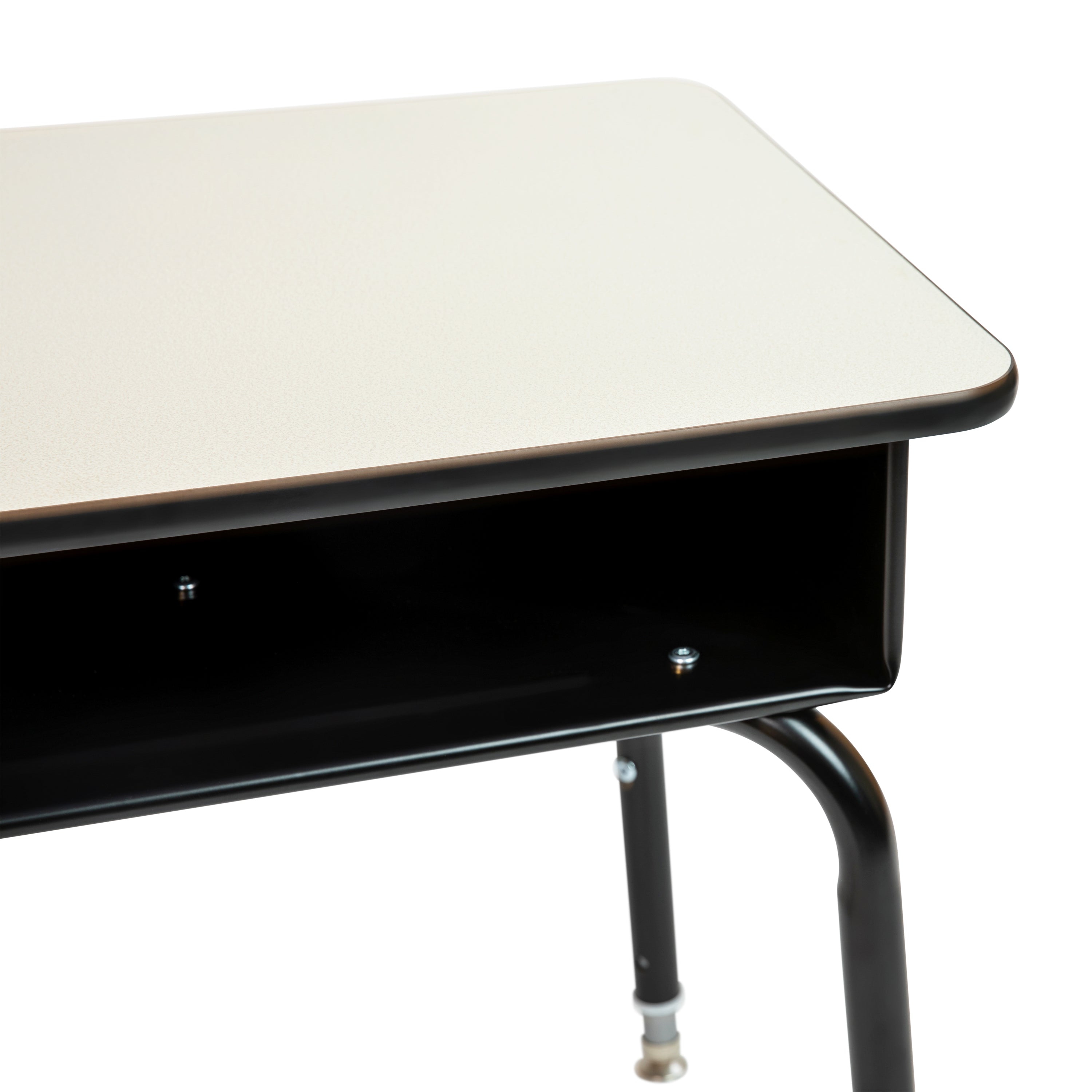 Billie Student Desk with Open Front Metal Book Box - Gray