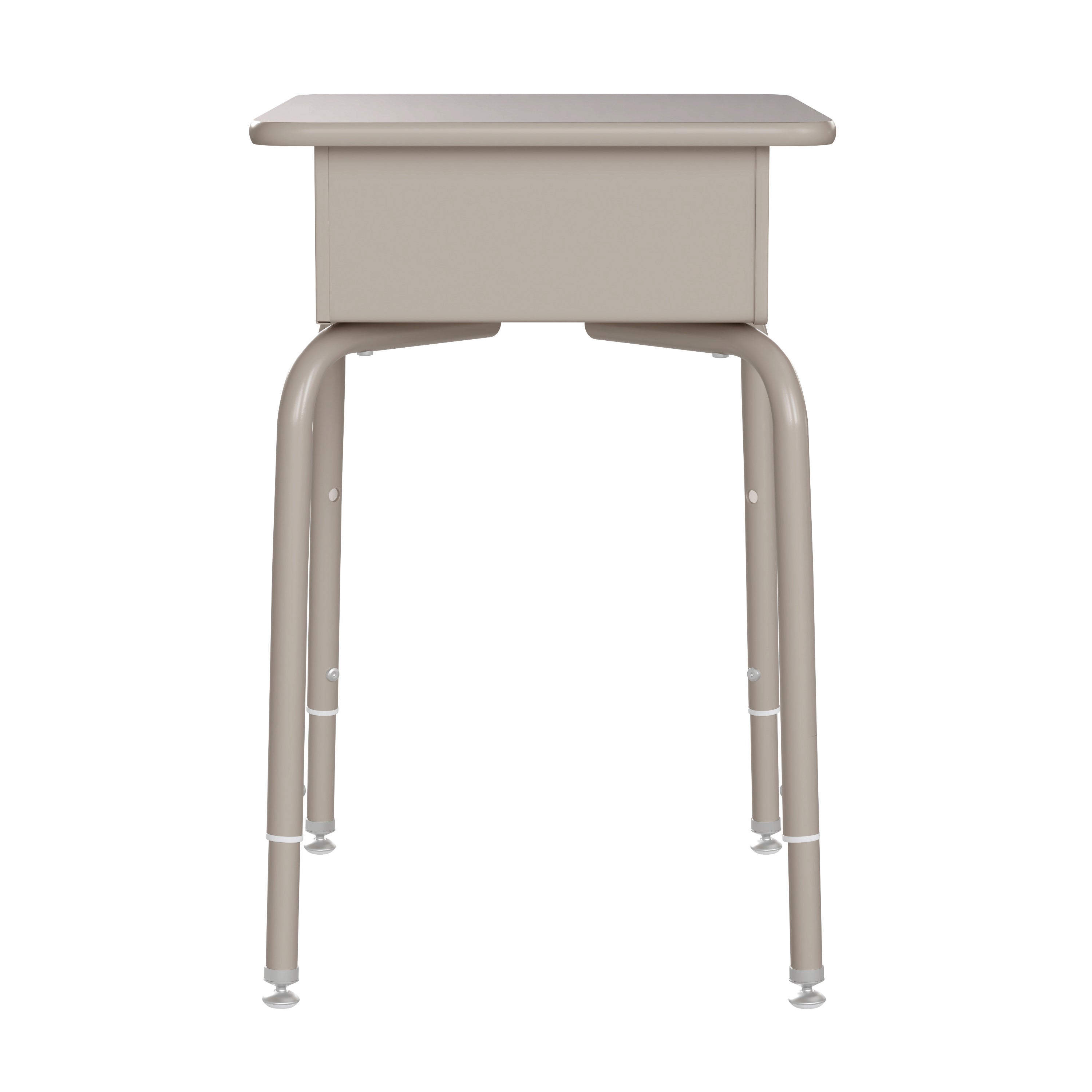 Billie Student Desk with Open Front Metal Book Box - Gray Granite/Silver