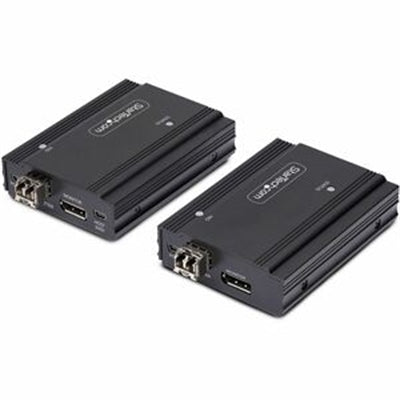 StarTech.com DisplayPort KVM Extender Over Fiber Optic 4K 60Hz Console Extender Kit up to 984ft/300m (Multi-mode) with Pre-installed SFP+ Modules 3x U