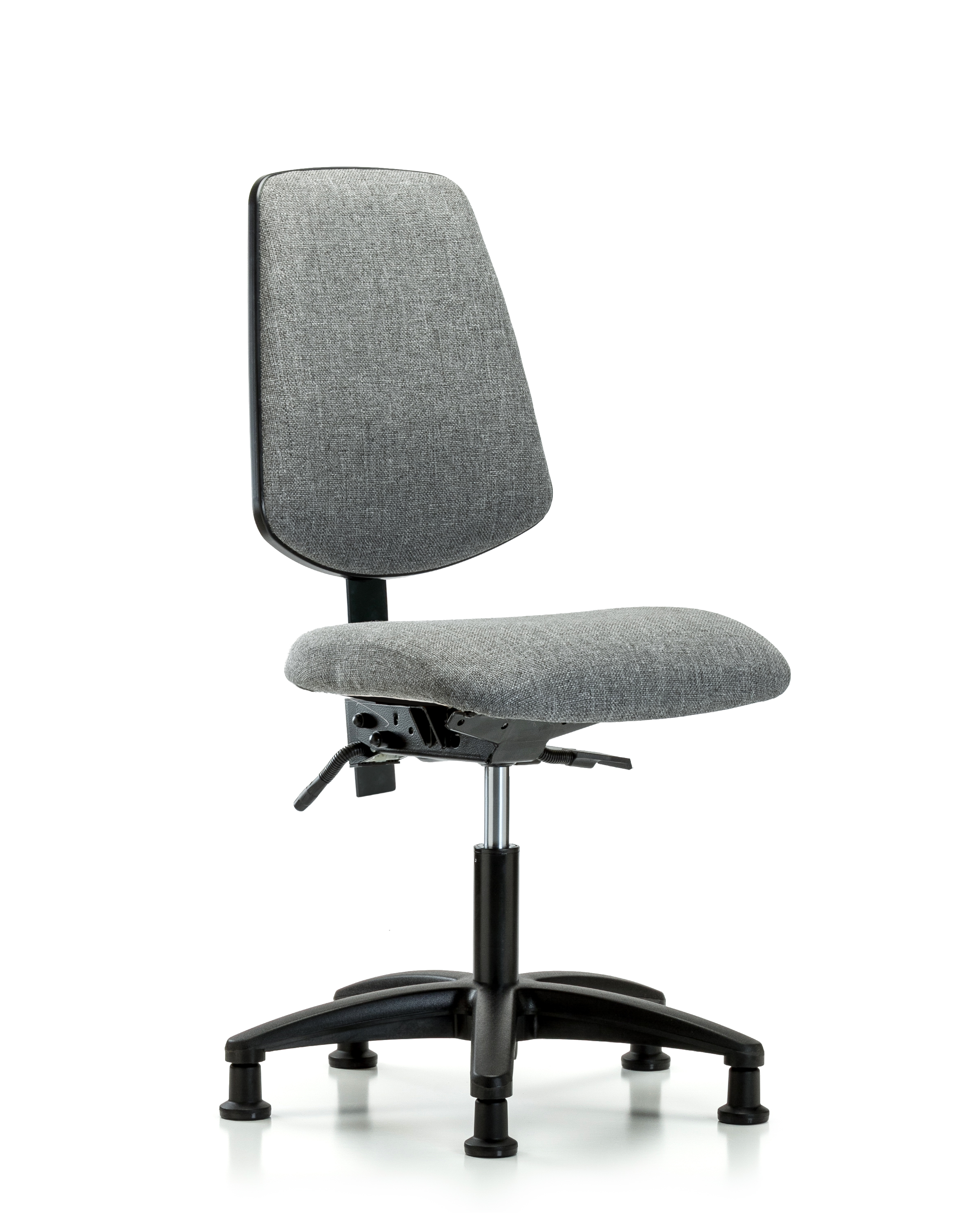 Rutledge Fabric Chair - Desk Height with Medium Back, Seat Tilt, & Stationary Glides in Gray Fabric