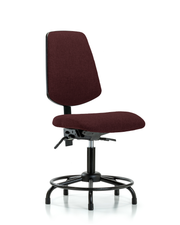 Rutledge Fabric Chair - Desk Height with Round Tube Base, Medium Back, & Stationary Glides in Burgundy Fabric