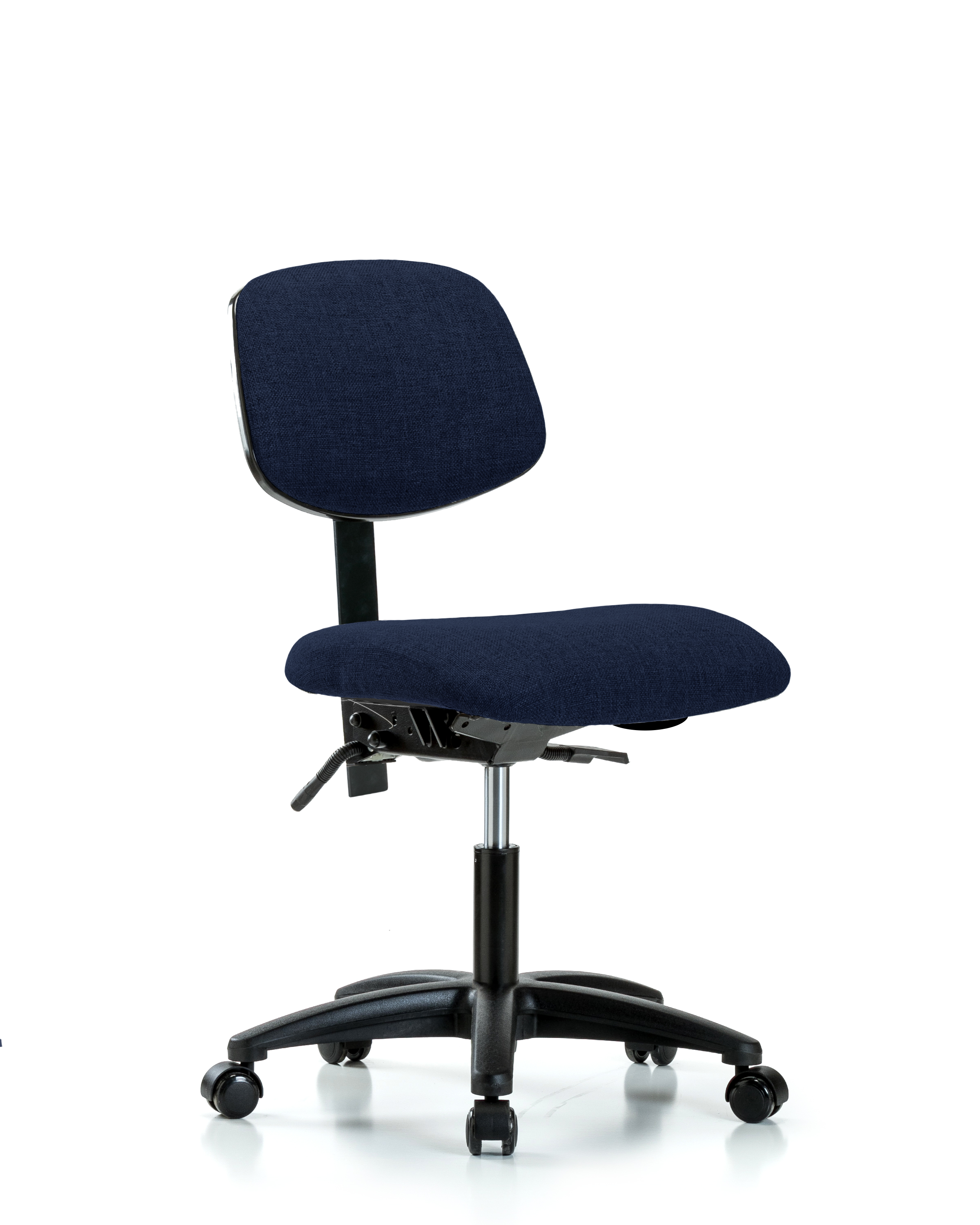 Rutledge Fabric Chair - Desk Height with Casters in Navy Fabric