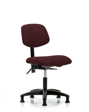 Rutledge Fabric Chair - Desk Height with Stationary Glides in Burgundy Fabric